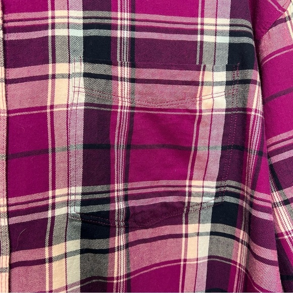 Old Navy The Boyfriend Plaid Button Down Shirt 100% Cotton Size XL - Picture 4 of 9